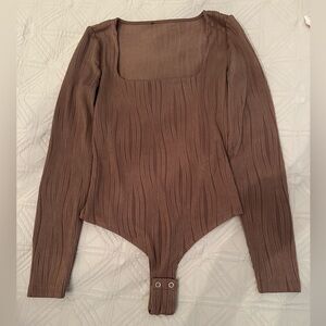Brown body suit, size small